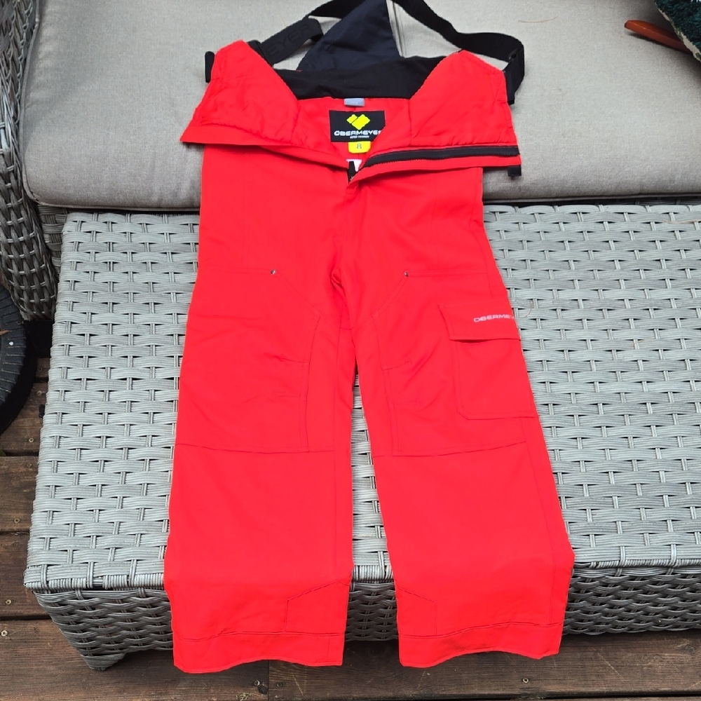 Obermeyer Kids, 8,  Bright Red Snow Bib Pants